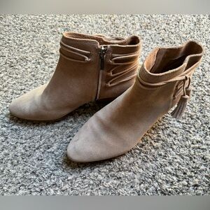 Vince Camuto Suede Taupe Booties
